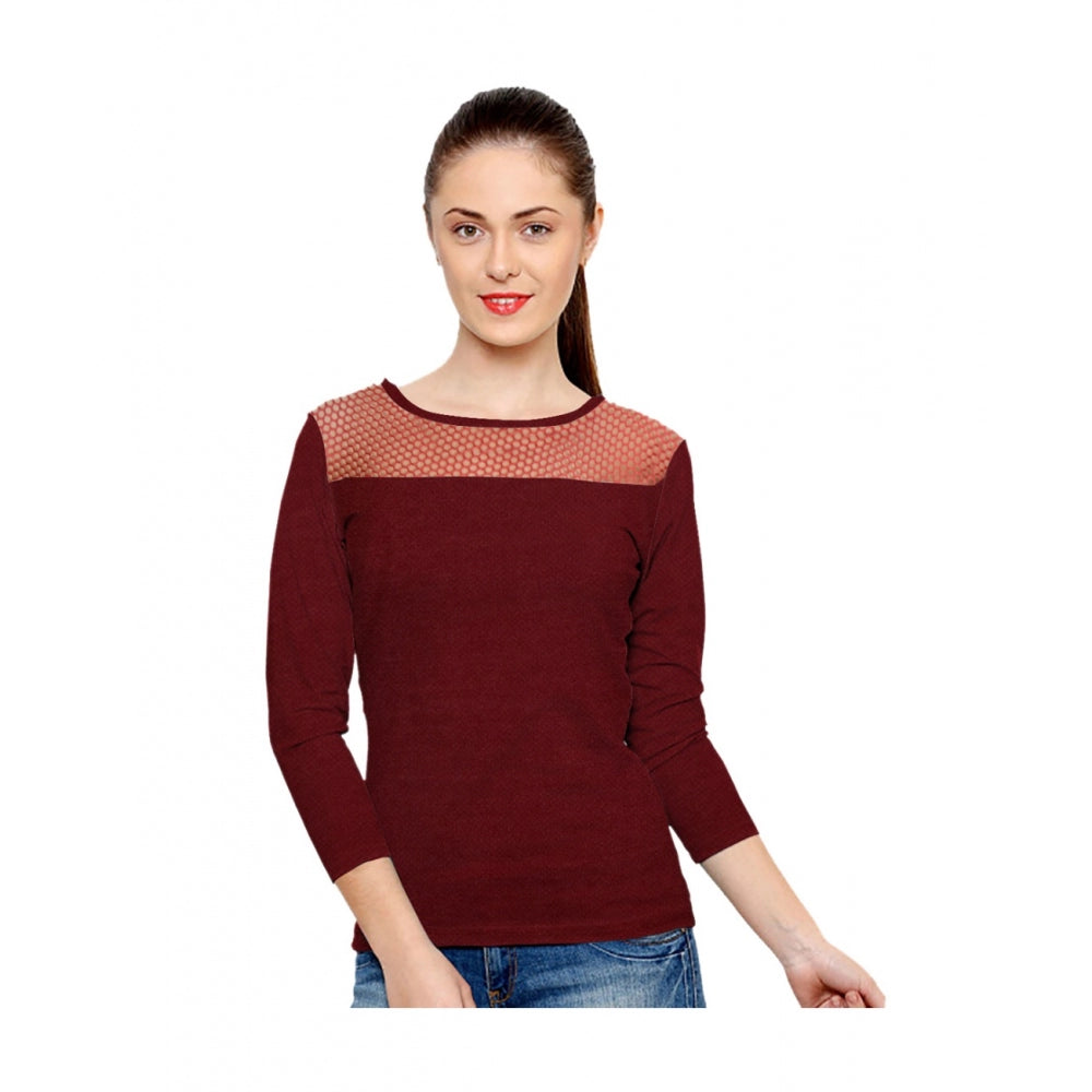 Western Wear Hosiery T Shirts (Maroon)