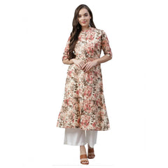 Women's Cotton Printed Floral Print Kurti (Multicolor, Cotton)