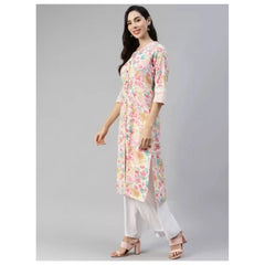 Women's Cotton Printed  Straight Kurti (Multicolor, Cotton)