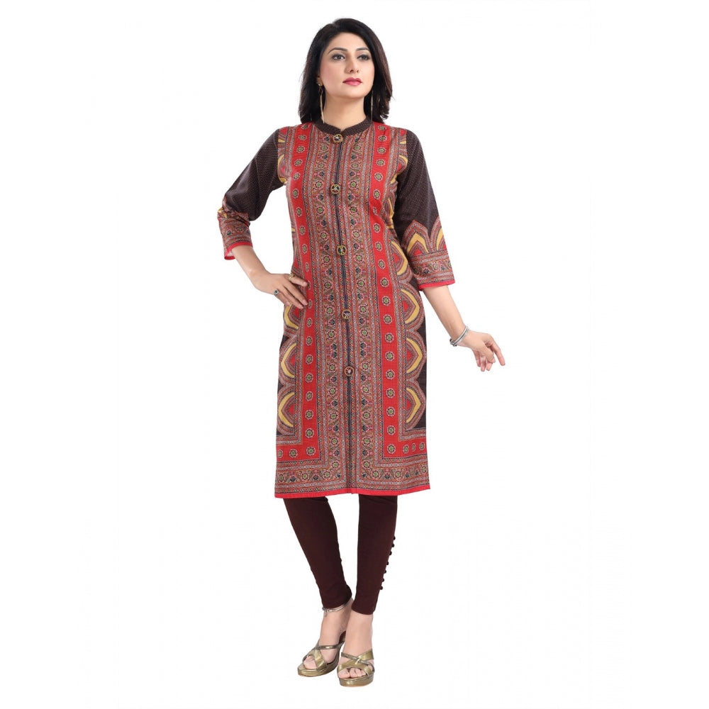 3/4th Sleeve Cotton Blend Tunic Long Kurti (Multicolor)