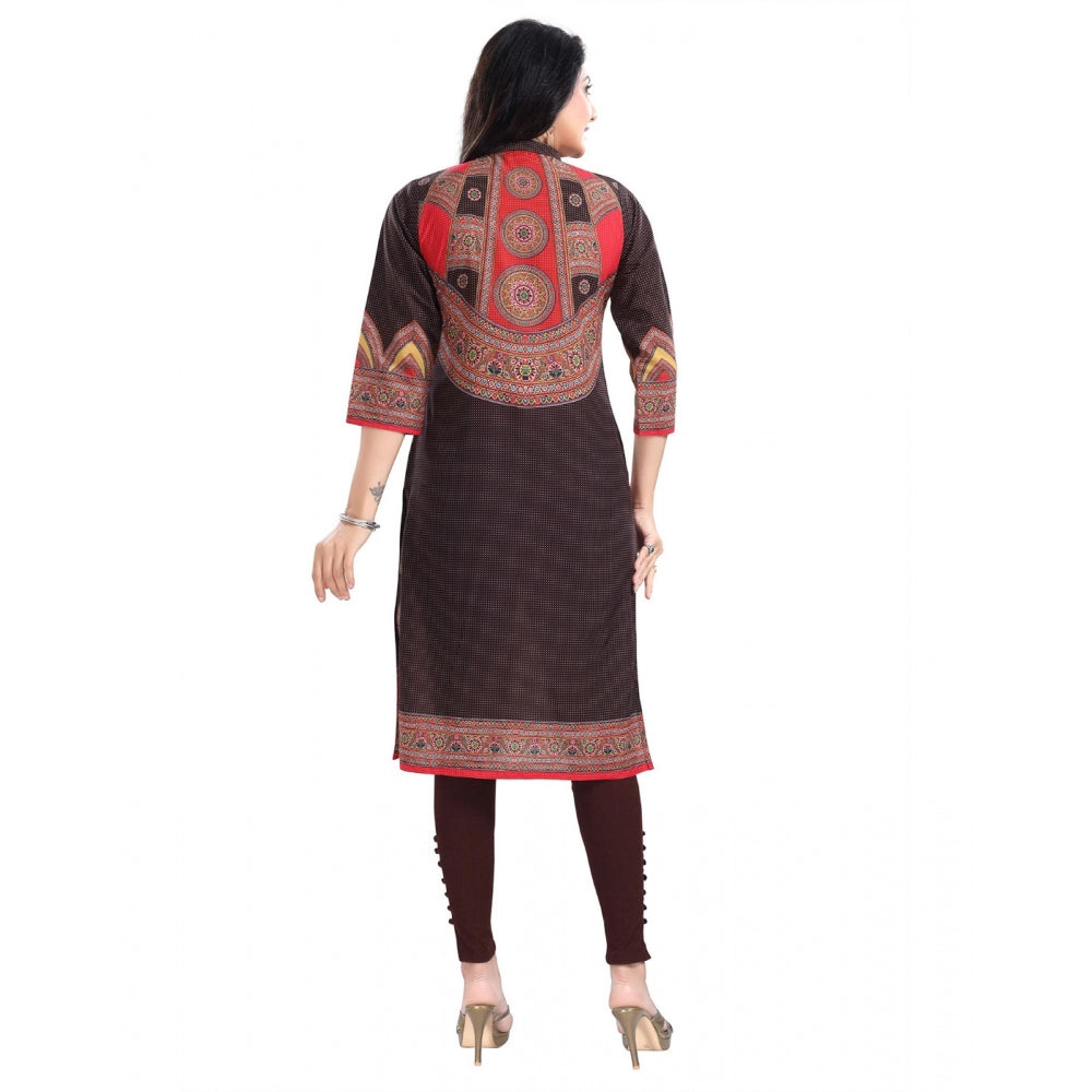 3/4th Sleeve Cotton Blend Tunic Long Kurti (Multicolor)