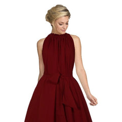 Women's Georgette Western Wear Flare Long Gown (Maroon)