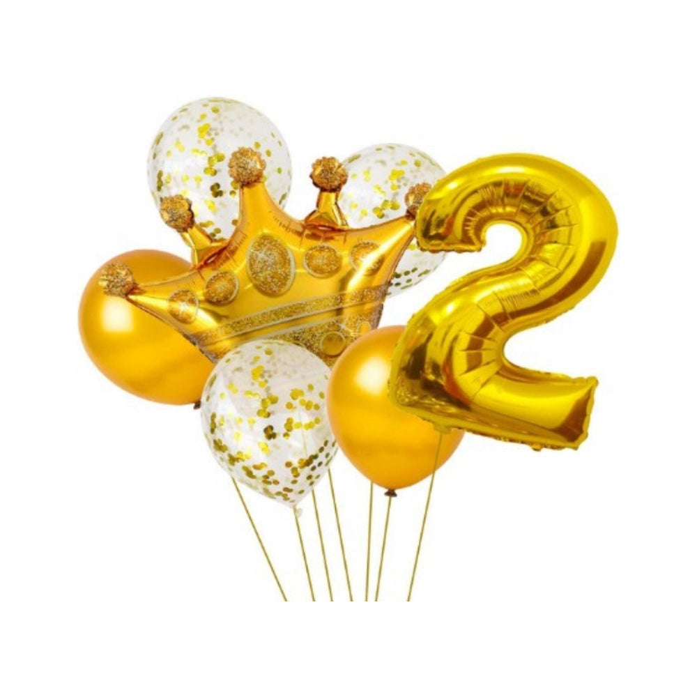 2Nd Birthday Decoration Items For Boys Or Girls (Golden)