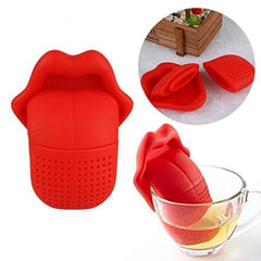 Tongue Shaped Big Lips Tea Maker Food Grade Silicone Tea Strainer (Assorted)