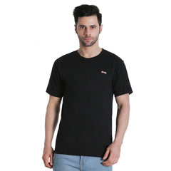 Men's Cotton Jersey Round Neck Plain Tshirt (Black)