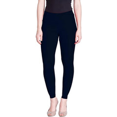 Women's Cotton Stretchable Skin Fit Ankle Length Leggings (Navy Blue)