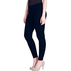 Women's Cotton Stretchable Skin Fit Ankle Length Leggings (Navy Blue)