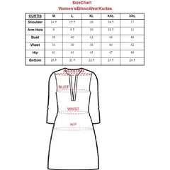 Women's Khadi Printed A Line Kurti (off White, Khadi)