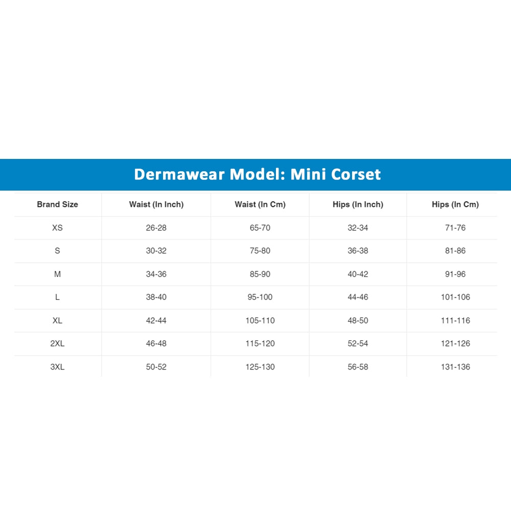 Dermawear Women's 4D Stretch Mini Corset Abdomen Shapewear (Skin)