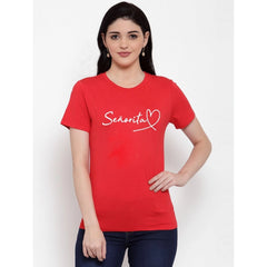 Cotton Blend Senorita Printed T-Shirt (Red)