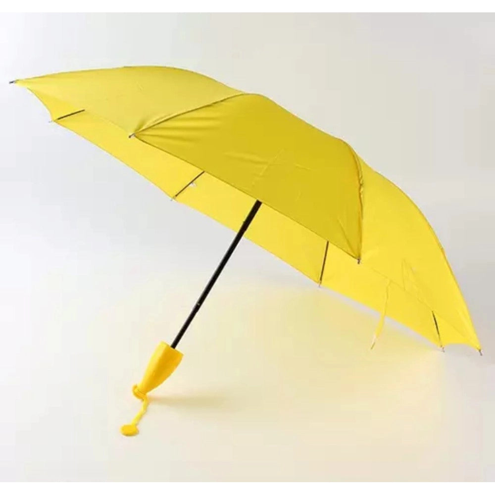 Stylish Banana Shaped Mini Foldable Umbrella (Color: Assorted)