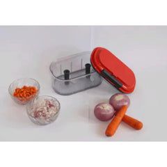 Plastic Vegetable Chopper Set (Color: Assorted)