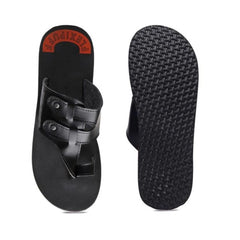 Unisex Rubber Lightweight Slippers for Effortless Style (Black)