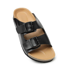 Unisex Cork Fashionable, Comfortable And Trendy Cork Sandals (Black)