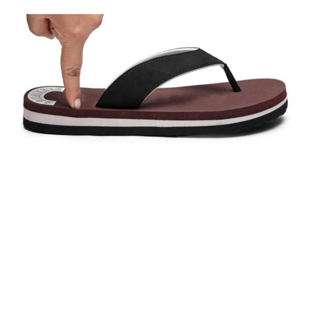 Unisex Rubber Men's Slippers for Ultimate Comfort (Maroon)