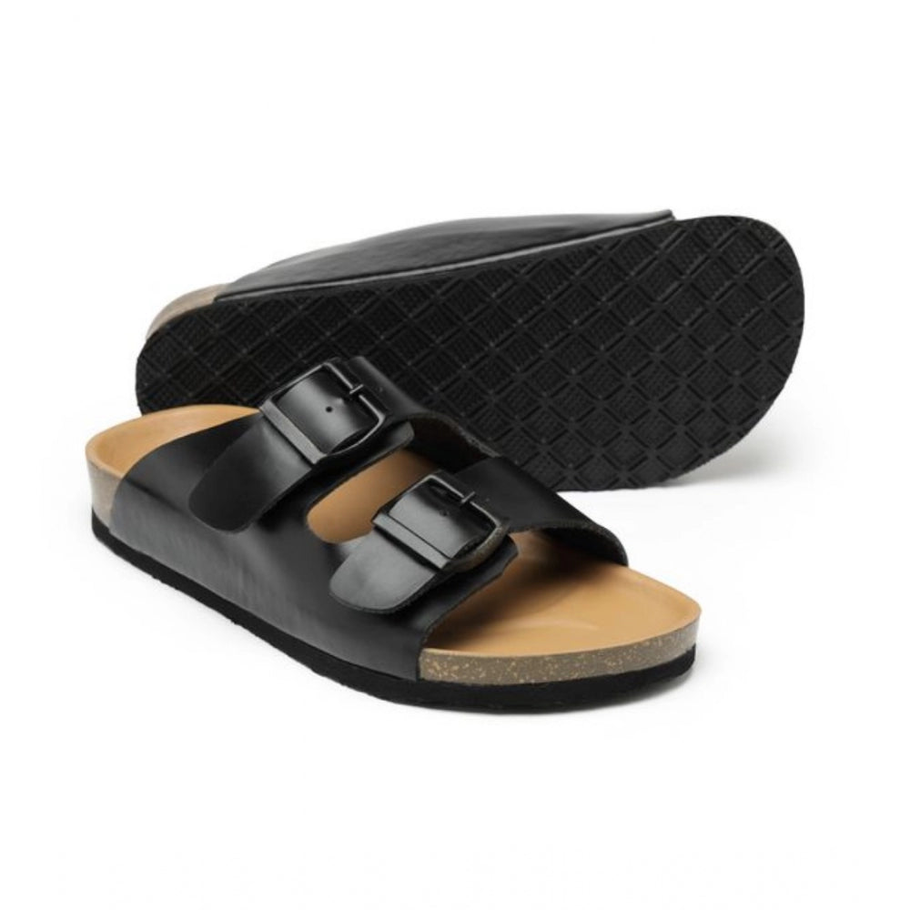 Unisex Cork Fashionable, Comfortable And Trendy Cork Sandals (Black)