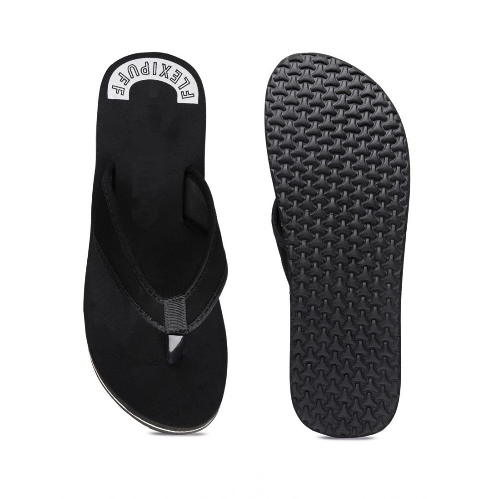 Unisex Rubber Lightweight and Soft Women Slippers for a Cozy Step (Black)