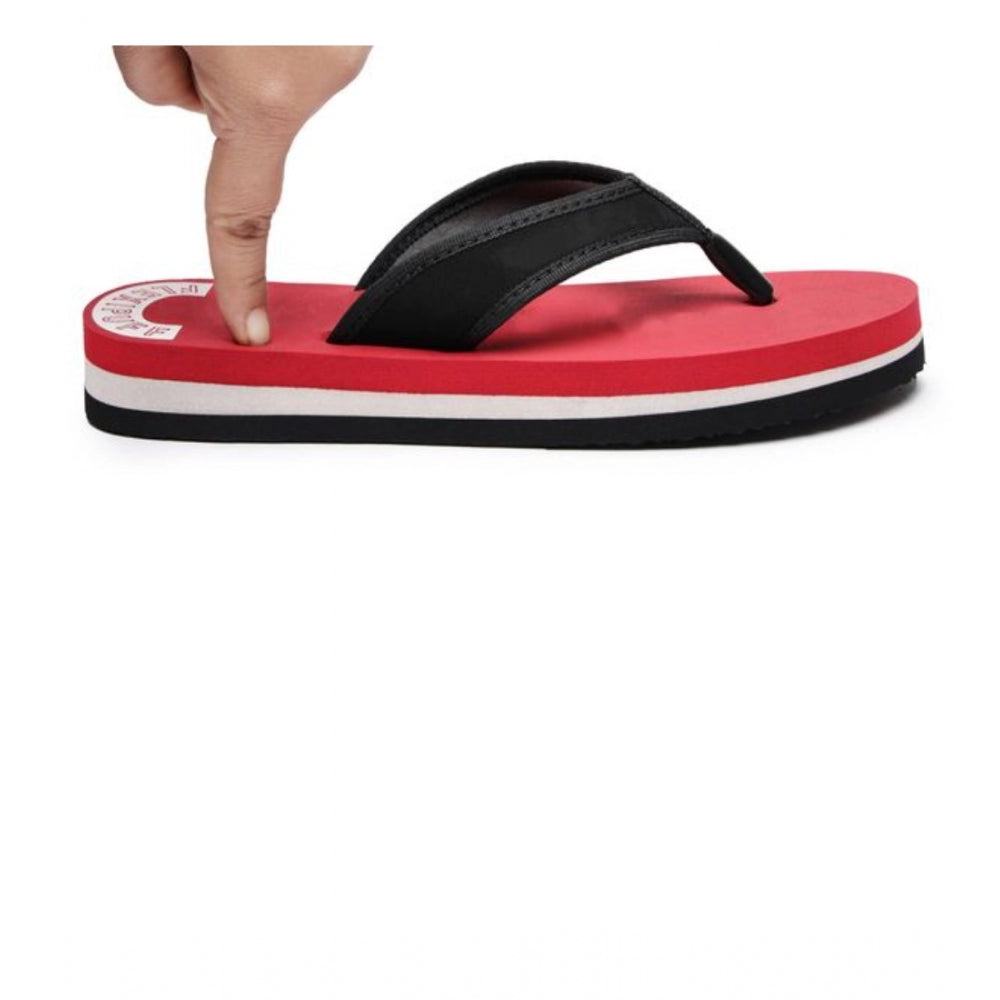 Unisex Rubber Lightweight and Soft Women Slippers for a Cozy Step (Red)