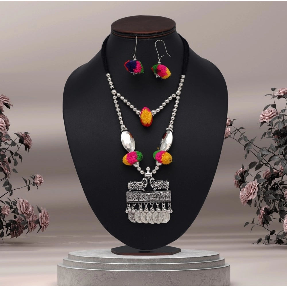 Multi Color Oxidised Necklace Set