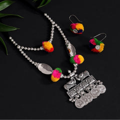 Multi Color Oxidised Necklace Set