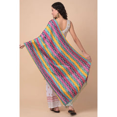 Chanderi Printed Dupatta (Multicolor, Length: 2.25 to 2.50 Mtr)