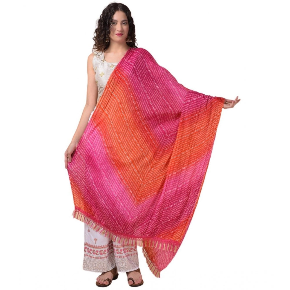 Chanderi Printed Dupatta (Multicolor, Length: 2.25 to 2.50 Mtr)