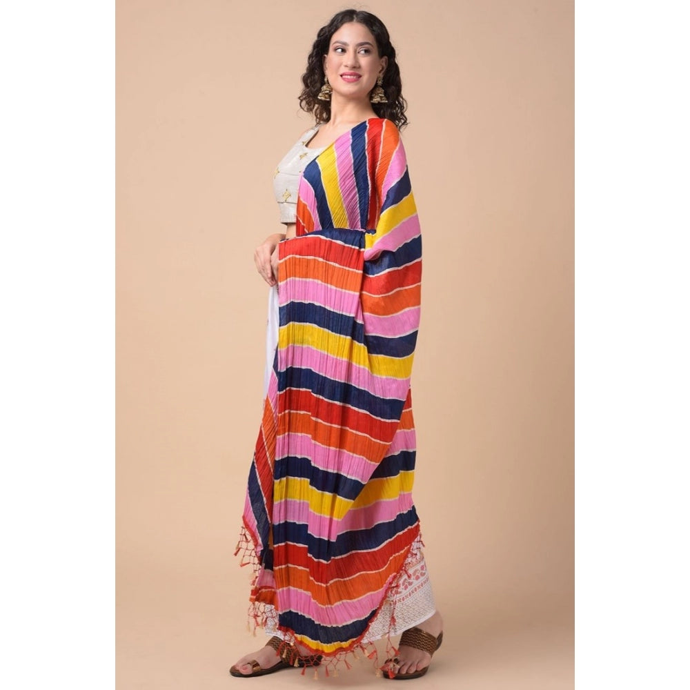 Chanderi Printed Dupatta (Multicolor, Length: 2.25 to 2.50 Mtr)