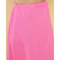 Women's Cotton Solid Free Size Petticoat (Pink)