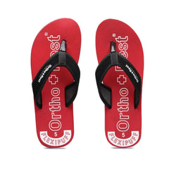 Unisex Rubber Comfortable Orthopedic Doctor Slipper and Flip Flops (Red)