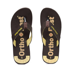 Unisex Rubber Comfortable Orthopedic Doctor Slipper and Flip Flops (Brown)