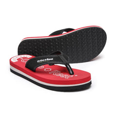 Unisex Rubber Comfortable Orthopedic Doctor Slipper and Flip Flops (Red)