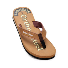 Unisex Rubber Comfortable Orthopedic Doctor Slipper and Flip Flops (Brown)