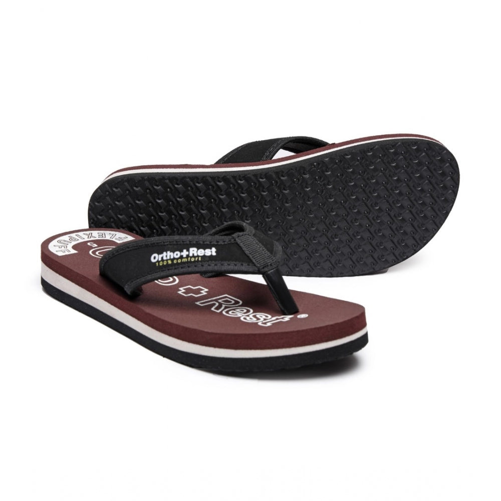 Unisex Rubber Comfortable Orthopedic Doctor Slipper and Flip Flops (Maroon)