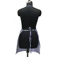 Checked Cotton Apron Sets (Blue)