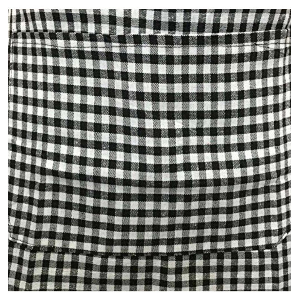 Checked Cotton Apron Sets (Black)