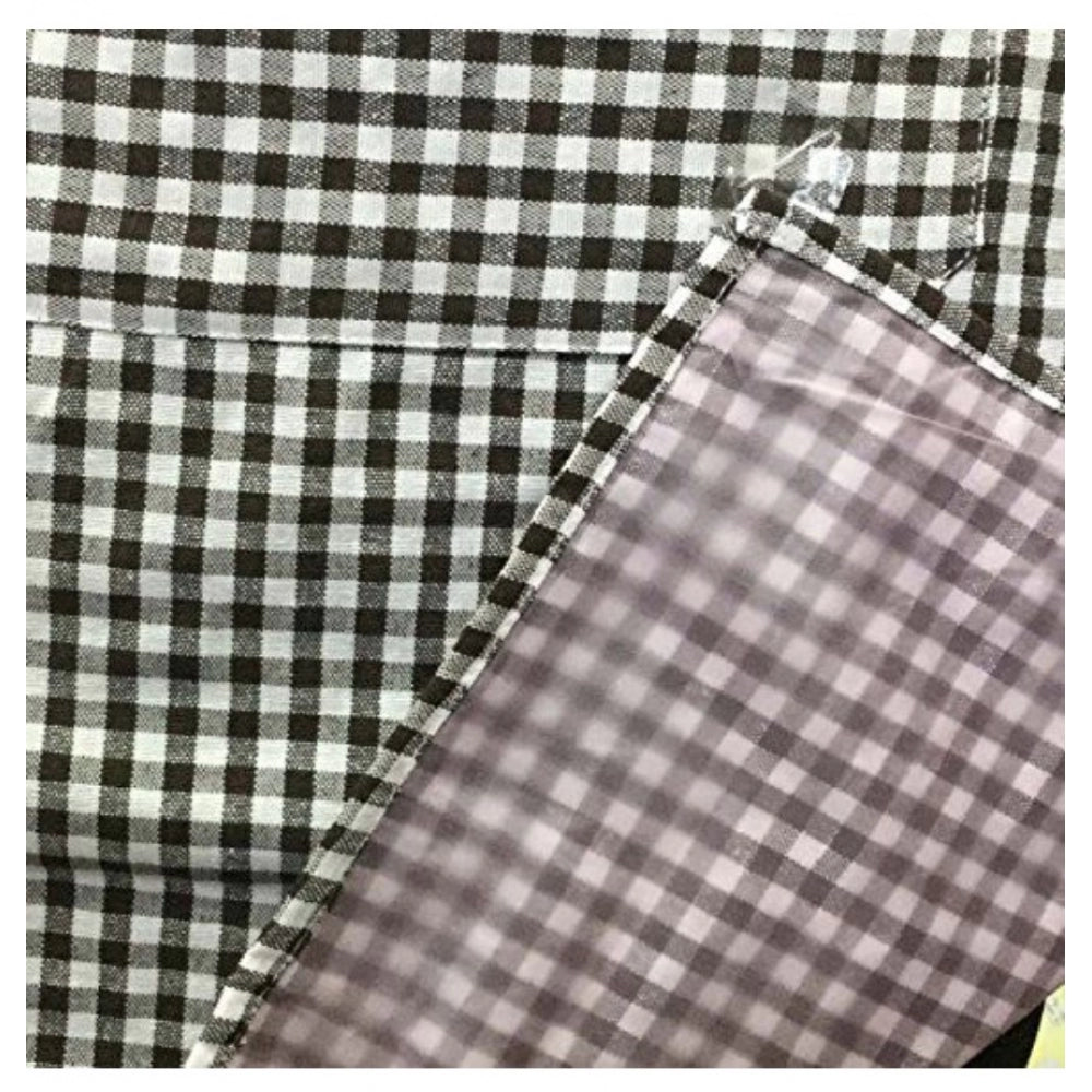 Checked Cotton Aprons (Brown)