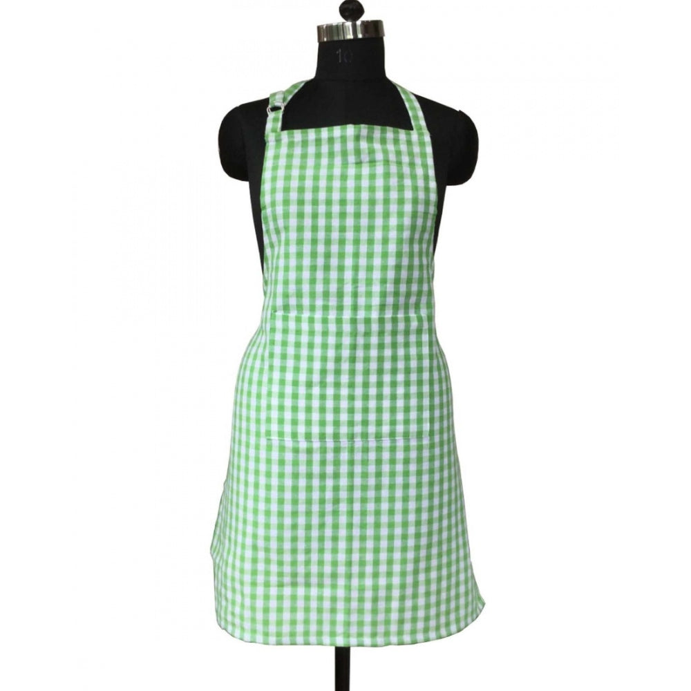 Checked Cotton Aprons (Green)