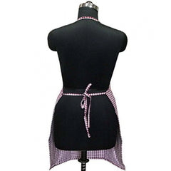 Checked Cotton Aprons (Maroon)