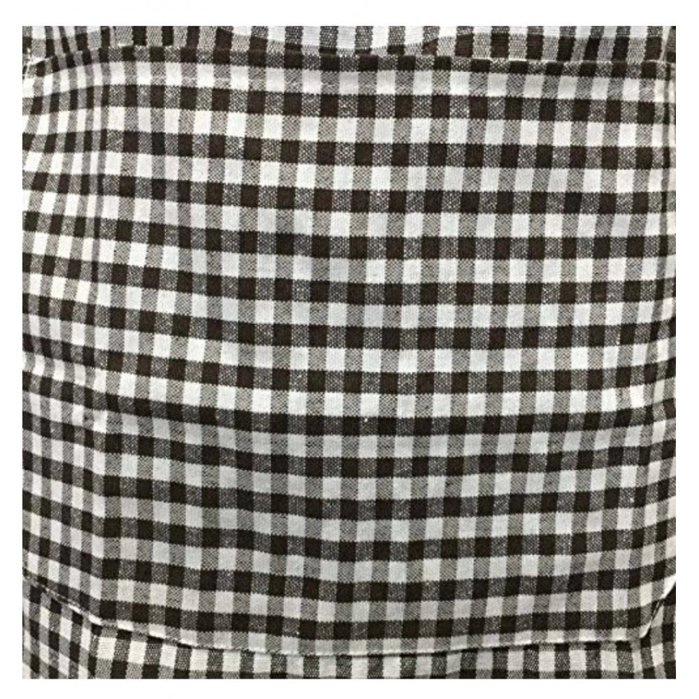 Checked Cotton Aprons (Brown)