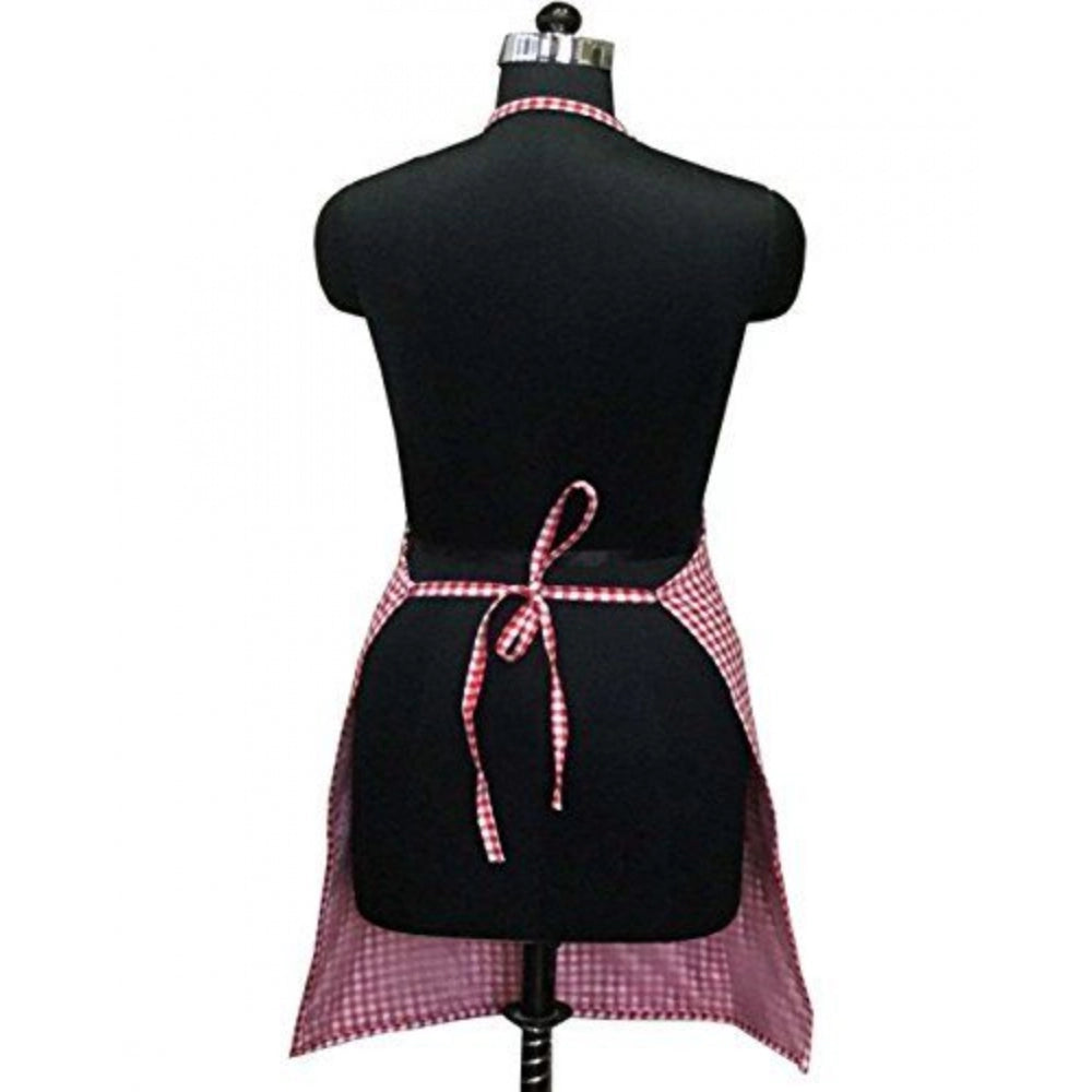 Checked Cotton Aprons (Red)