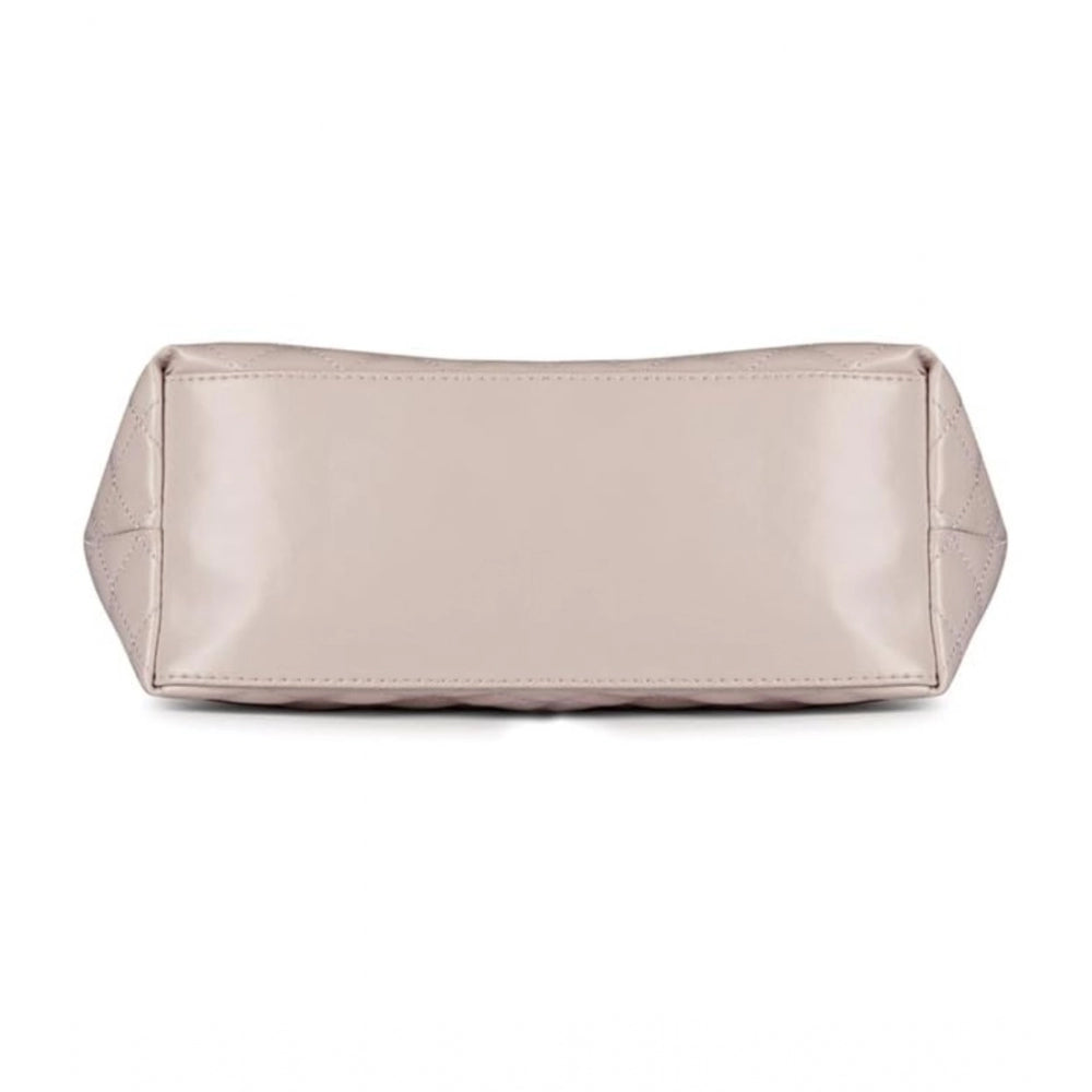 Women's Polyurethane Textured  Shoulder Bag (lavender)