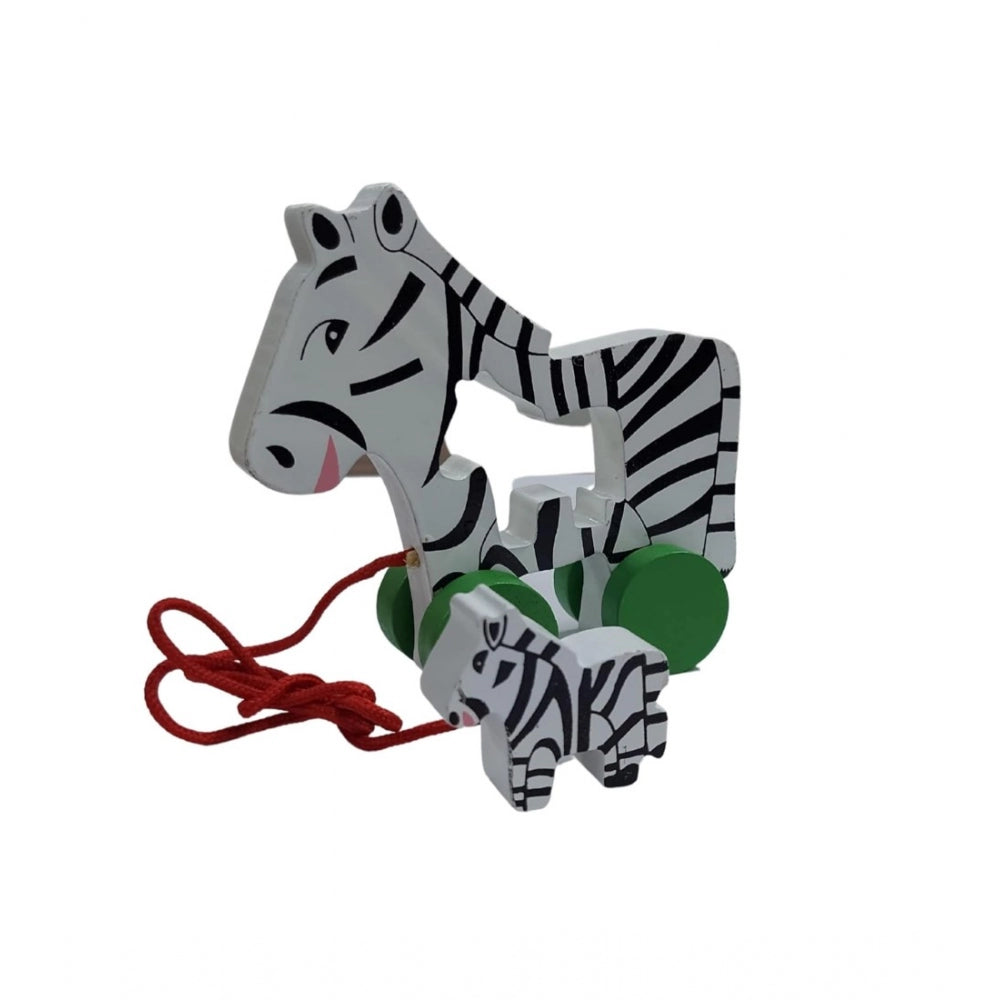 Multicolor Pull Along Toy For Babies Toddlers Zebra (Multicolor)