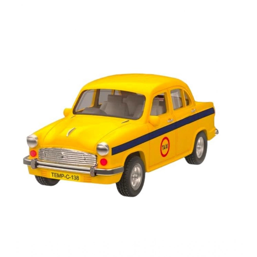 Plastic Kolkata Ambassador Taxi Car (Yellow)