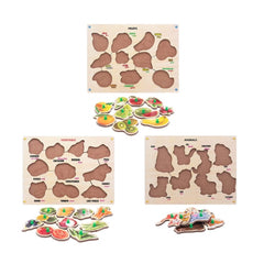 Wooden Educational Learning Toy Wooden Puzzle Board Hindi Wovel (Wood Color)