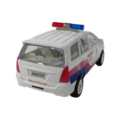 Plastic Innova Crysta Pull Back Police Car For Kids (White)