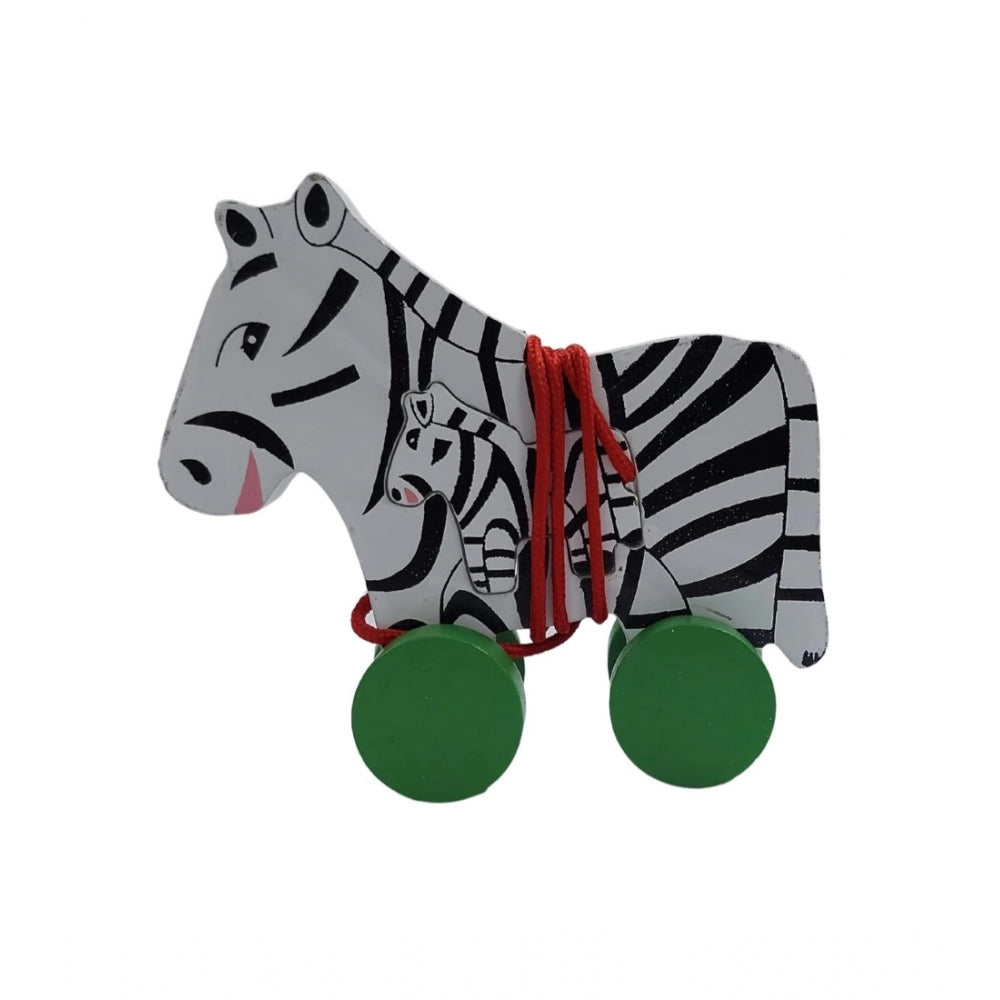 Multicolor Pull Along Toy For Babies Toddlers Zebra (Multicolor)