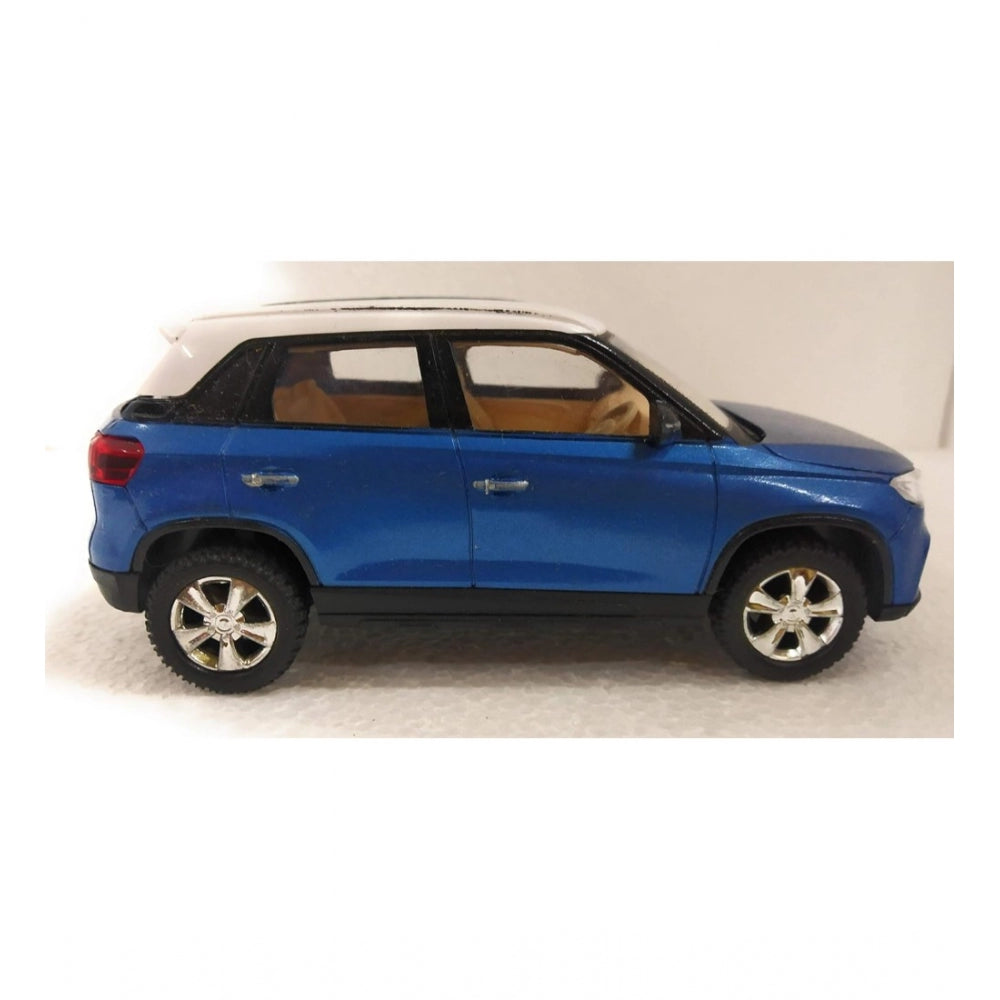 Plastic Brezza Suv Pull Back Action Car (Blue)