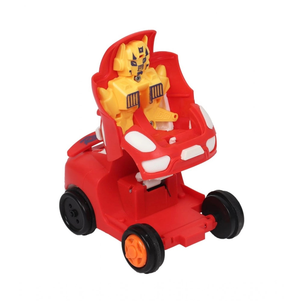 Plastic Transformer Robot Car (Multicolor)