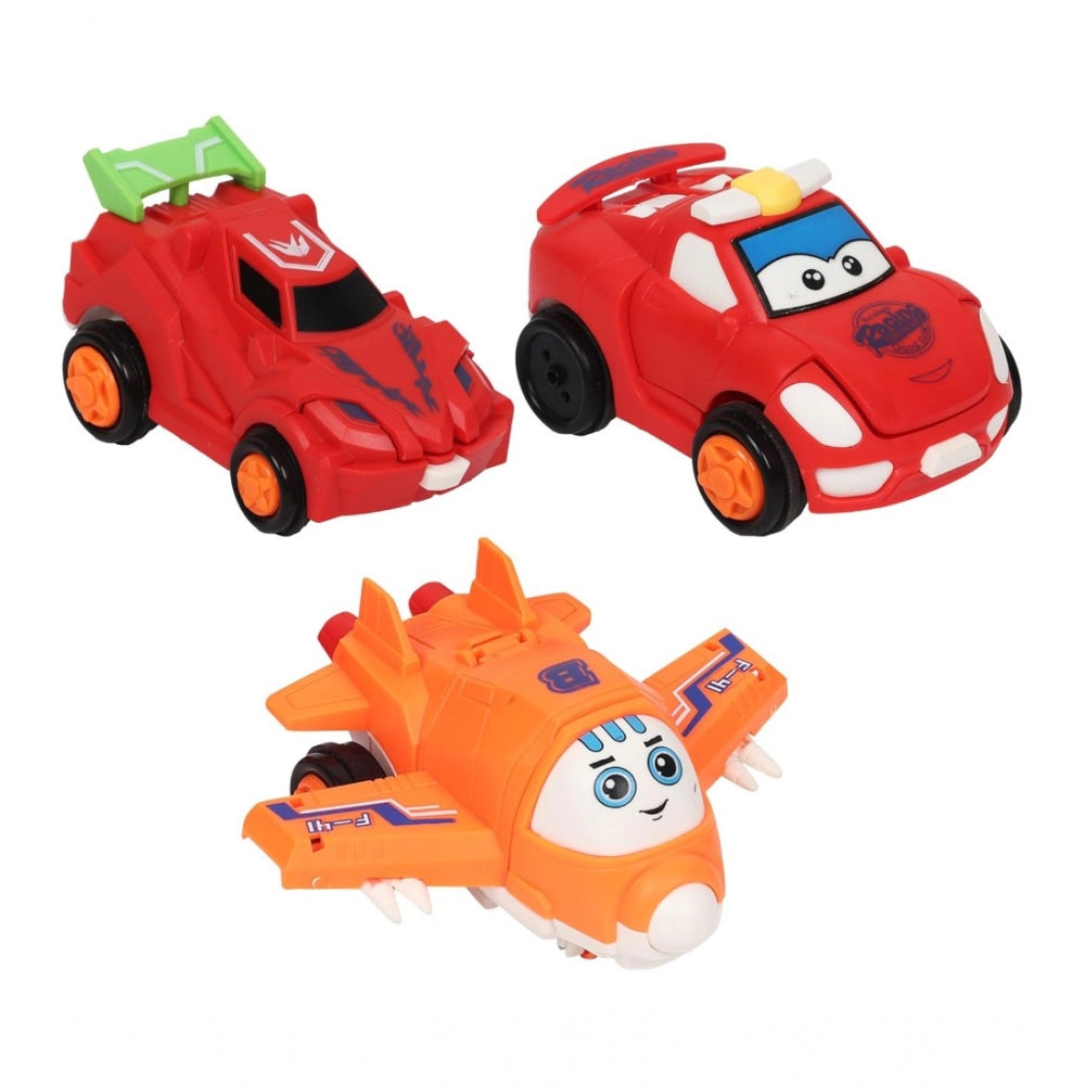 Plastic Transformer Robot Car (Multicolor)