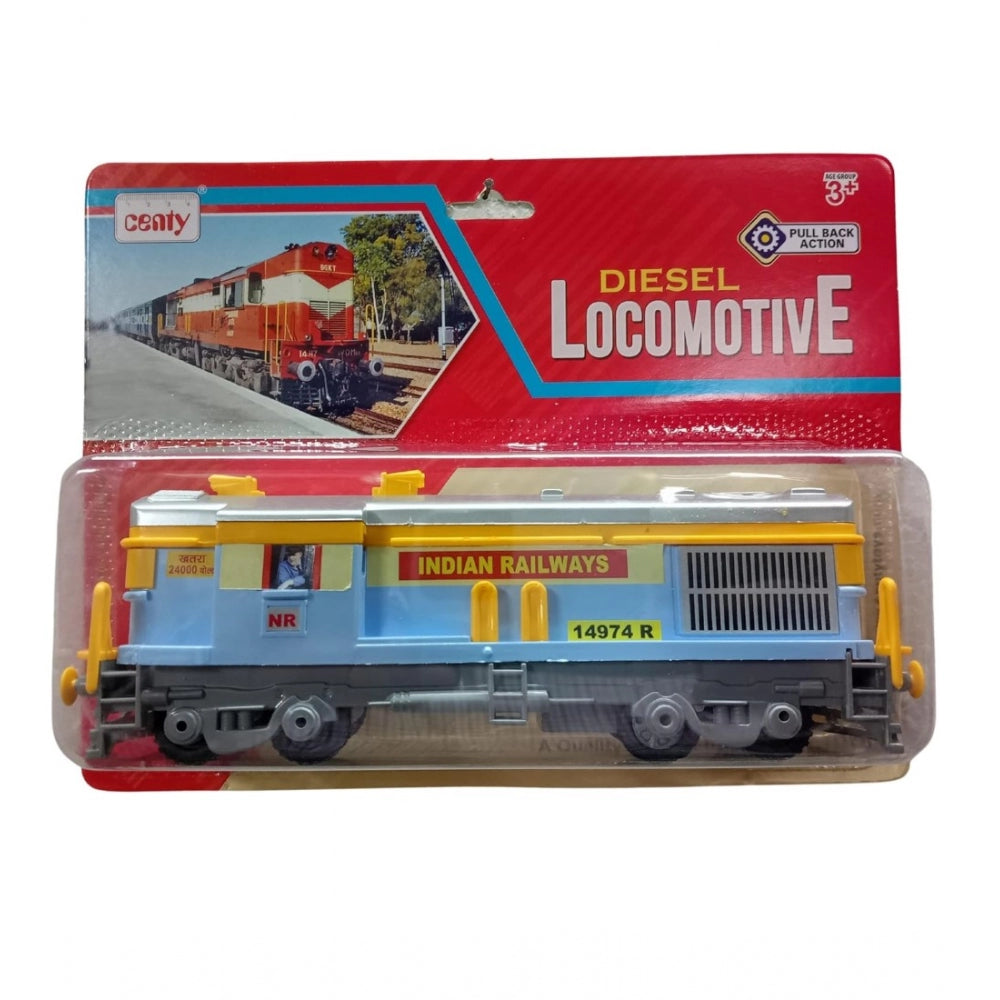 Plastic 8 Wheels Engine With Pull Back Action Train (Multicolor)